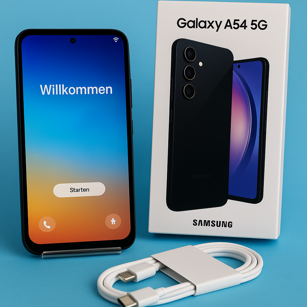 Smartphone, USB-Kabel, OVP