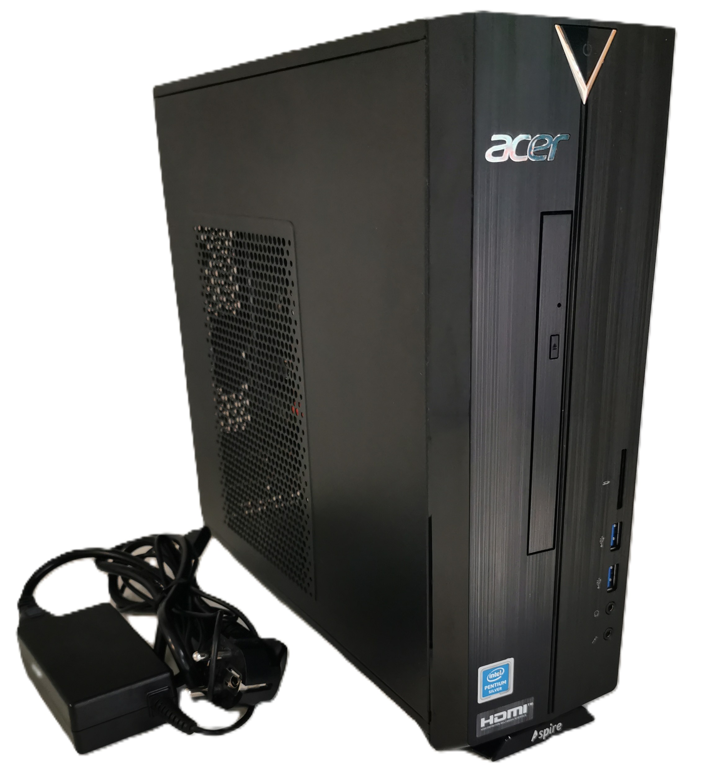 PC, seitlich mit Netzteil